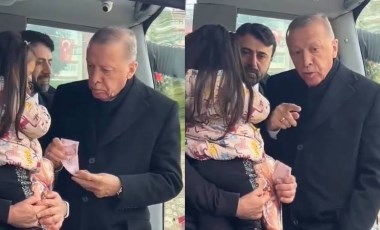 Erdoğan'dan küçük çocuğa 200 TL harçlık