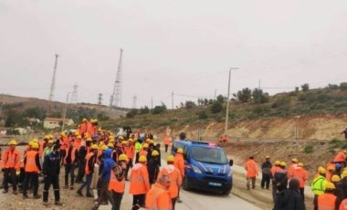 Akkuyu Nükleer Güç Santrali'nde çalışan işçiler eylemde