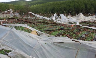 Alanya'da hortum 250 dönümden fazla seraya zarar verdi