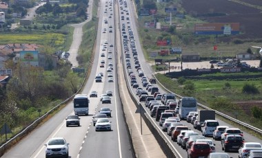 Tekirdağ-İstanbul yolunda bayram yoğunluğu başladı