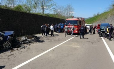 Ordu'da cenaze yolunda feci kaza... Yaralılar var!