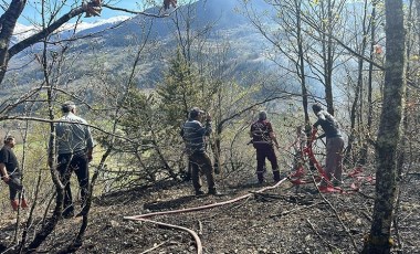 Artvin'de orman yangını: 2 hektar alan zarar gördü