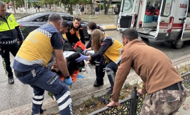 Edirne'de motosiklet kazası: Sürücü ve yaya yaralandı!