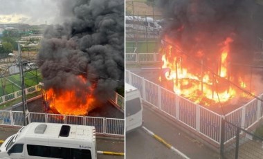 Pendik’te çocuk parkında yangın: Alevler metrelerce yükseldi