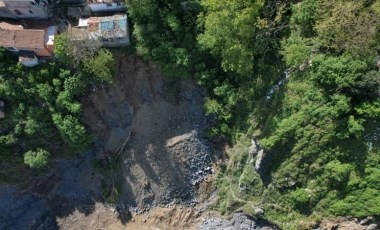 Gaziosmanpaşa'daki heyelan bölgesi havadan görüntülendi