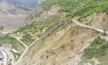 Gümüşhane'de baraj yakınında heyelan!