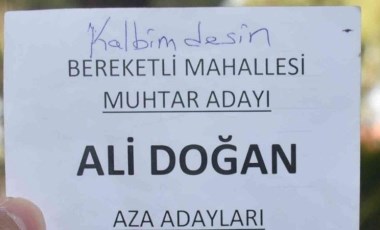 Oy pusulasında çıkan 'Kalbimdesin' yazısı muhtarlıktan etti