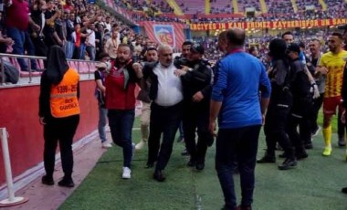 Süper Lig maçında olay! Kayserispor Başkanı Ali Çamlı sahaya girmeye kalktı...