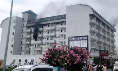 Alanya'da otel lojmanında yangın