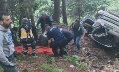 Trabzon'da otomobil uçuruma yuvarlandı: 1 ölü, 1 yaralı