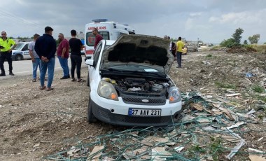 Osmaniye’de kontrolden çıkan otomobil takla attı: 3 yaralı