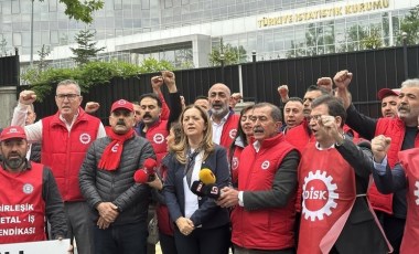 DİSK, TÜİK önünden seslendi: Gerçekleri açıkla, ekmeğimizle oynama