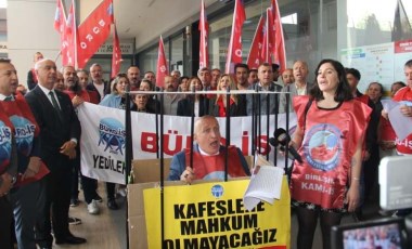 Büro-İş Sendikası’ndan kafes eylemi