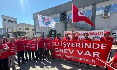 Purmo metal fabrikası işçileri greve çıktı