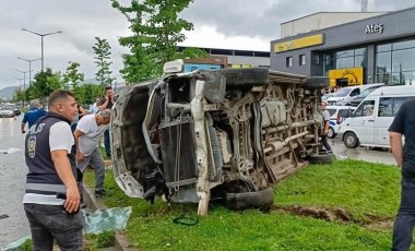 Ordu’da minibüs refüje çarparak yan yattı: 1 ölü, 4 yaralı