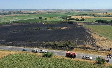 Edirne'de hasat sırasında biçerdöver tutuştu: 90 dekar buğday ekili alan yandı