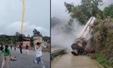 Çin'deki bir köyün üzerine roket parçası düştü: 'Kanserojen fışkırıyor...'