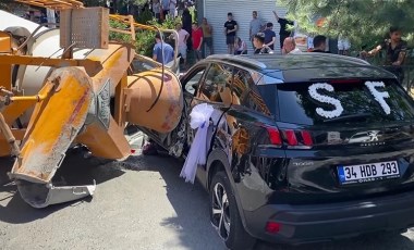 İstanbul'da beton mikseri, gelin arabasının üzerine devrildi: 1 ölü