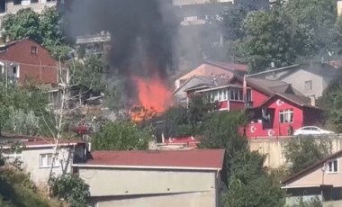 Beykoz'da gecekondu alev alev yandı