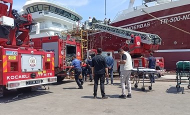 Tersanede gemi yangını: Mürettebat dumandan etkilendi