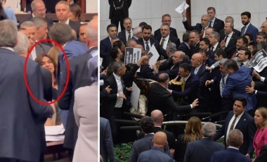 DEM Parti'den TBMM Genel Kurulu'nda 'kayyum' protestosu... Sinirler gerildi: Vekiller birbirine girdi, pankartlar havada uçuştu!