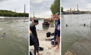 Fransa Spor Bakanı, olimpiyatlara 13 gün kala Sen Nehri'nde yüzdü