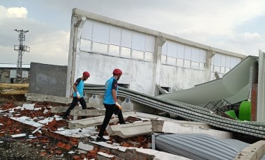 Hayvan çiftliği inşaatında çökme: 1 işçi öldü, 1 işçi yaralı