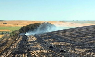 Tekirdağ'da anız yangınında 200 dönüm tarım alanı zarar gördü