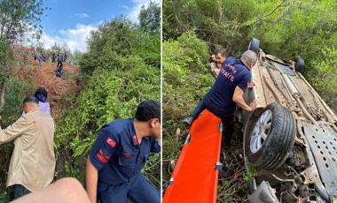 Adana'da yoldan çıkan otomobil takla attı: 7 yaralı