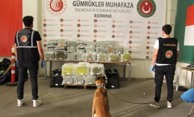 Kapıkule'de 244 kilo esrar ele geçirildi