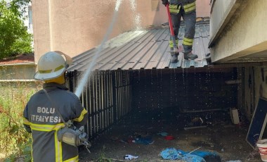 Oyun oynayan çocuklar garajda yangın çıkardı