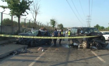 İstanbul’da feci kaza… Karşı şeritte seyreden araca çarptı!