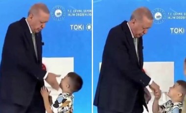 Erdoğan'dan elini öpmeyen çocuğa 'tokat' hareketi