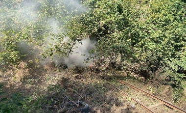 Ruhsatsız maden ocağında 2 ton kömür, 20 metre ray ele geçirildi