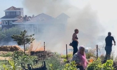 Beylikdüzü'nde yangın: Yerleşim yerlerine sıçramadan söndürüldü