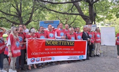 Eğitim-İş TBMM önünde nöbette: 'Bu AKP’nin kendi memurunu seçme sistemidir'