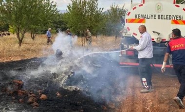 Erzincan'ın 3 köyünde örtü yangını söndürüldü