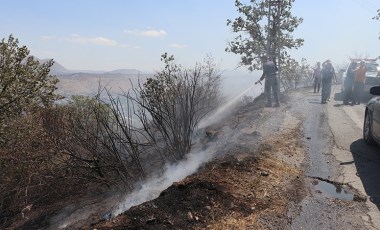 Kayseri'de ot yangını 1 saatte söndürüldü