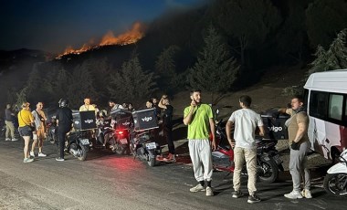 İzmir’deki yangında kuryeler seferber oldu