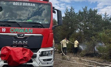 Bolu'da orman yangını: 3 saatte kontrol altına alındı