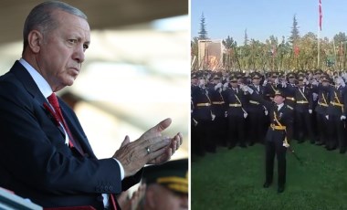 Erdoğan'ın katıldığı Kara Harp Okulu mezuniyetinde, teğmenlerden 'Mustafa Kemal'in askerleriyiz' sloganı!