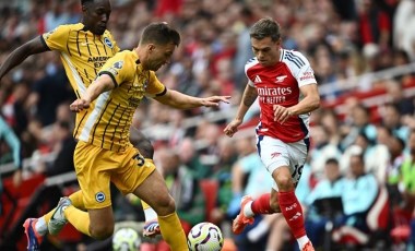 Arsenal 10 kişi kaldı, Brighton 1 puanı kaptı!