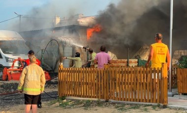 Arnavutköy'de cankurtaran merkezinde yangın çıktı