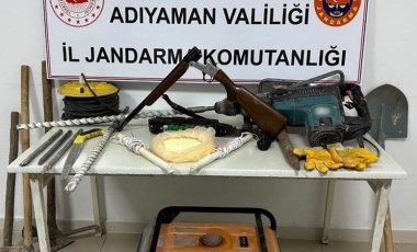 Adıyaman'da izinsiz kazı: 7 gözaltı