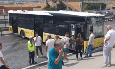 Son Dakika... İETT otobüsü kaza yaptı: D-100 tek yönden trafiğe kapatıldı