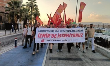 TKP'den İzmir'de ABD gemisi eylemi: ‘Katil ABD işbirlikçi AKP’