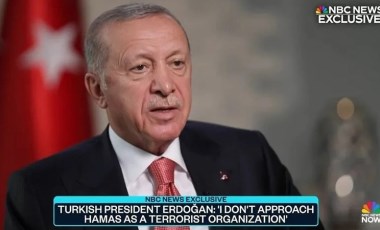 Erdoğan, Amerikan NBC News kanalına konuştu: 'Hamas bir terör örgütü değil'