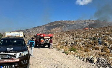 Bodrum'da ot yangını: 2 saatte söndürüldü