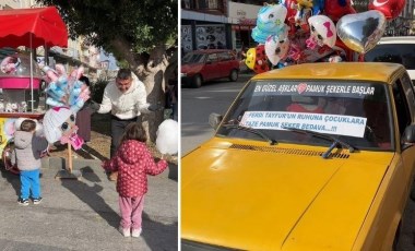 Ferdi Tayfur hayrına ücretsiz pamuk şeker dağıttı