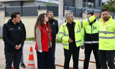 Başkan Denizli, yağmur suyu hattı çalışmalarını inceledi